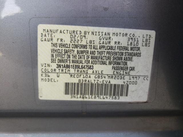 3N1AB61E89L647583 2009 Nissan Sentra 2.0
