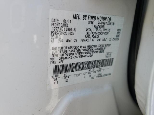 2FMDK3KC7EBA90320 Ford Edge Limited