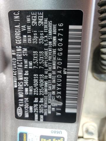 5XYKUDA70FG604716 KIA SORENTO EX