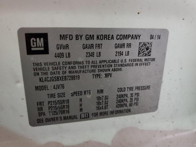 KL4CJGSBXEB728819 Buick Encore