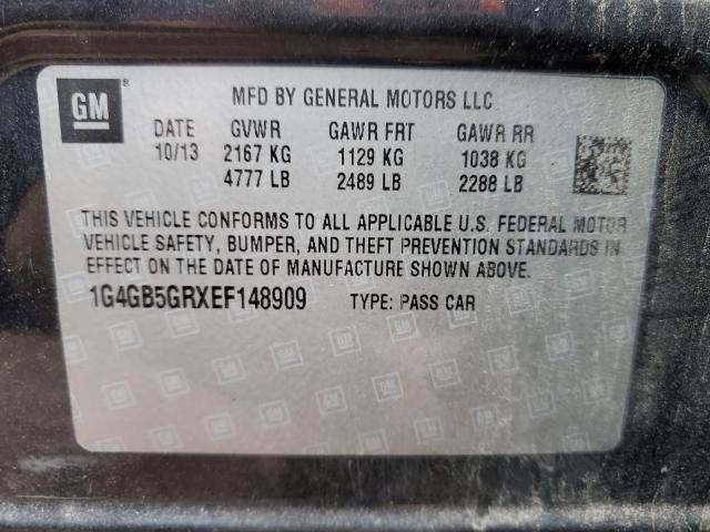 1G4GB5GRXEF148909 Buick Lacrosse