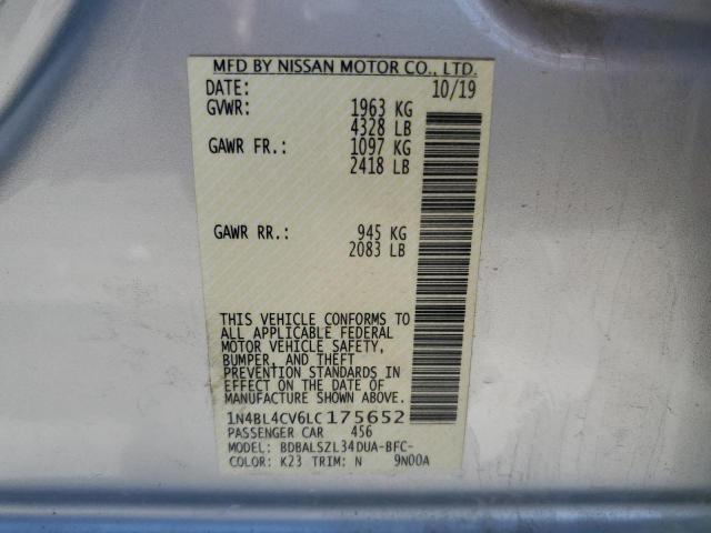 2020 NISSAN ALTIMA SR - 1N4BL4CV6LC175652