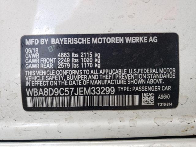 WBA8D9C57JEM33299 BMW 330 XI