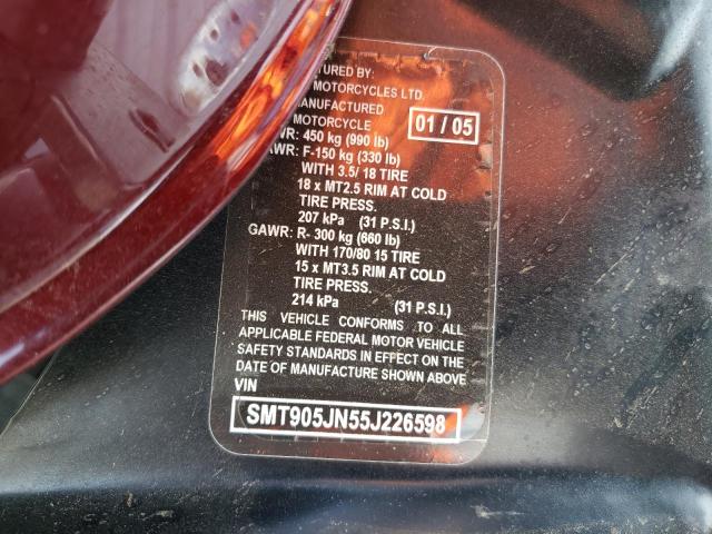 2005 TRIUMPH MOTORCYCLE BONNEVILLE - SMT905JN55J226598