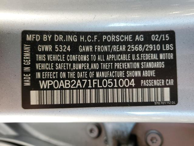 WP0AB2A71FL051004 Porsche PANAMERA S