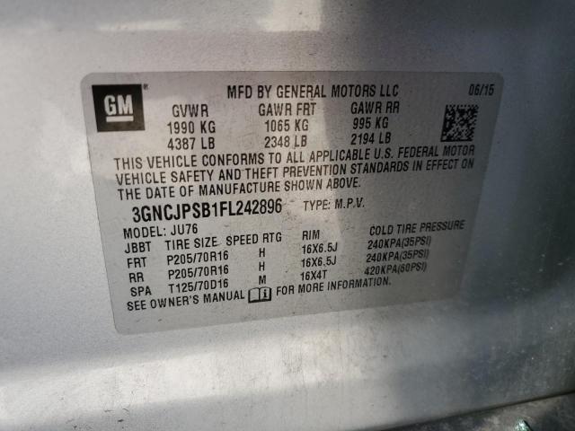 2015 CHEVROLET TRAX 1LS - 3GNCJPSB1FL242896