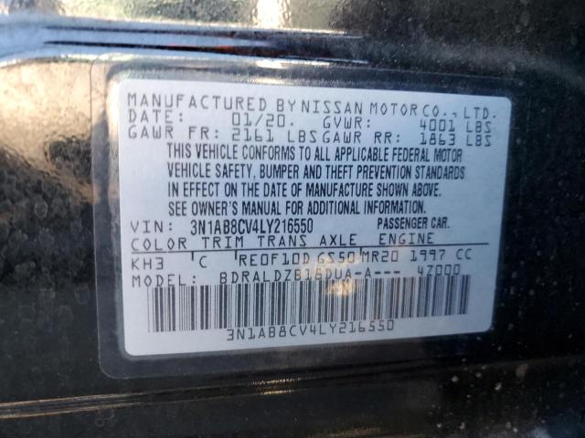 3N1AB8CV4LY216550 Nissan SENTRA SV