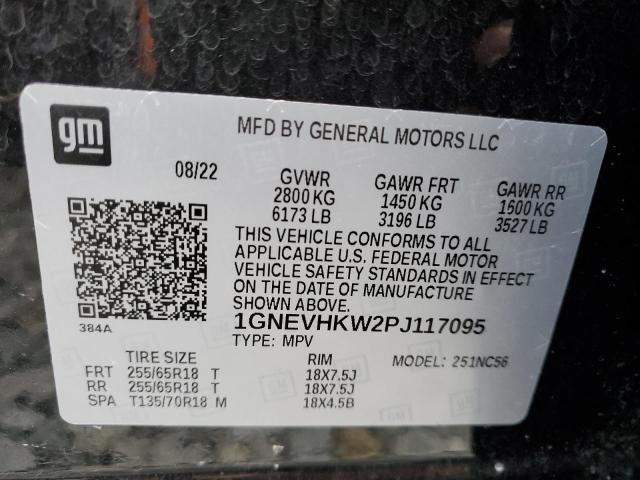 1GNEVHKW2PJ117095 | 2023 Chevrolet traverse lt