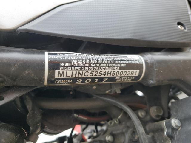 2017 HONDA CB300 FA MLHNC5254H5000291