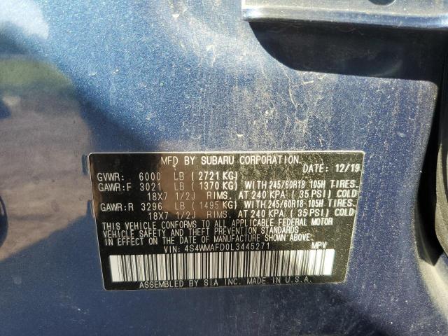 4S4WMAFD0L3445271 Subaru Ascent Premium