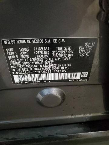 3CZRU6H53HM728798 Honda HR-V EX