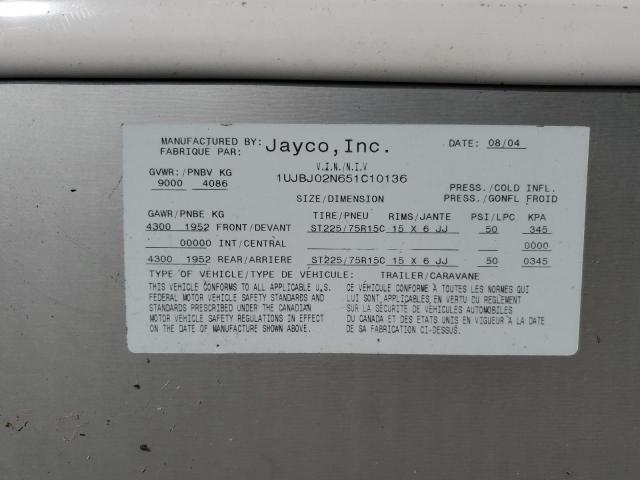 Lot #2275536524 2005 JAYCO TRAILOR salvage car