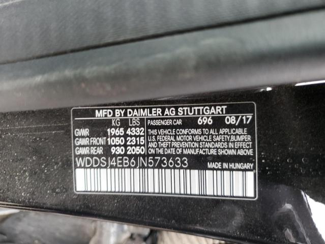 WDDSJ4EB6JN573633 Mercedes-Benz CLA 250