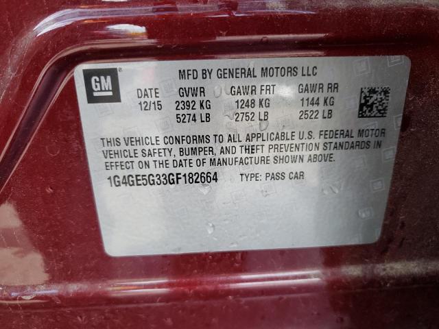 1G4GE5G33GF182664 Buick Lacrosse Premium
