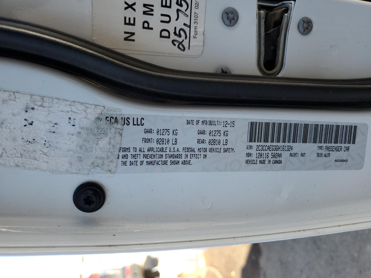 2C3CCAEG3GH161324 2016 Chrysler 300C