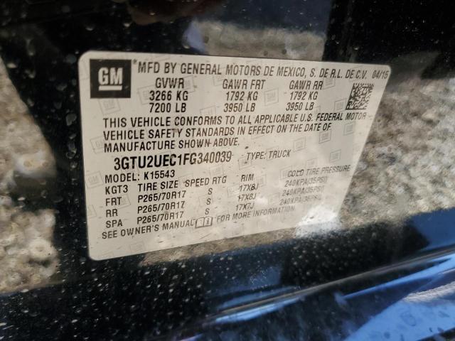 3GTU2UEC1FG340039 | 2015 GMC SIERRA K15