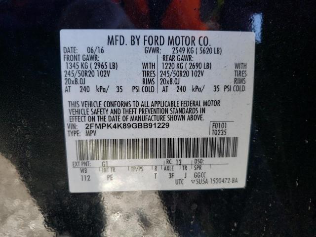 2FMPK4K89GBB91229 2016 FORD EDGE - Image 14