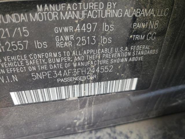 2015 Hyundai Sonata Sport VIN: 5NPE34AF3FH244552 Lot: 58323044