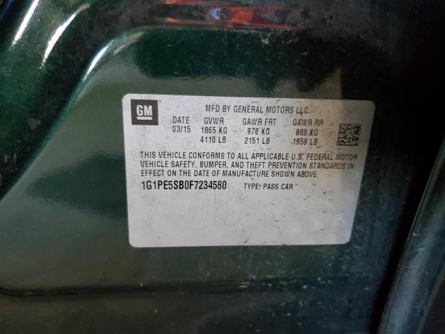 1G1PE5SB0F7234580 Chevrolet CRUZE LT