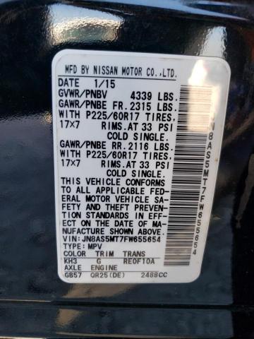 JN8AS5MT7FW655654 | 2015 Nissan rogue select s