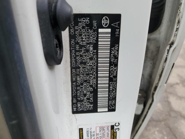 2004 Toyota Camry Le VIN: JTDBE32KX40252614 Lot: 72255293