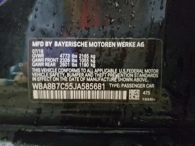 WBA8B7C55JA585681 | 2018 BMW 340 XI