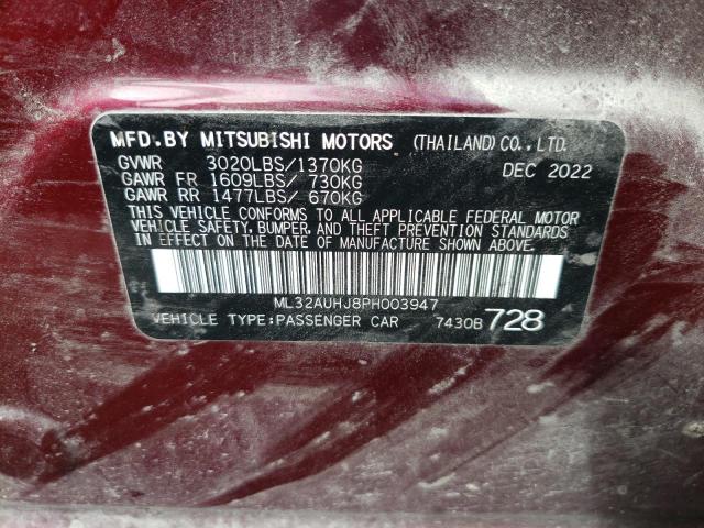 2023 MITSUBISHI MIRAGE ES - ML32AUHJ8PH003947