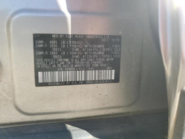 2016 SUBARU OUTBACK 2. - 4S4BSBJC8G3277698