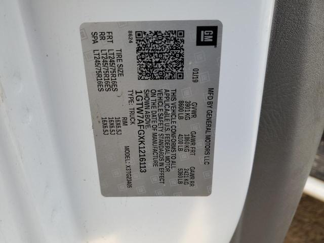 2019 GMC SAVANA G25 - 1GTW7AFGXK1216113