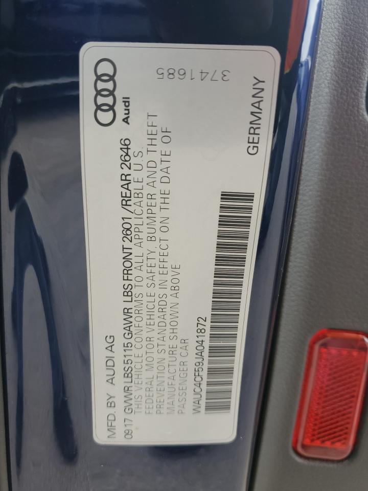 WAUC4CF59JA041872 2018 Audi S5 Prestige