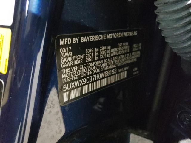  BMW X3 2017 Синій