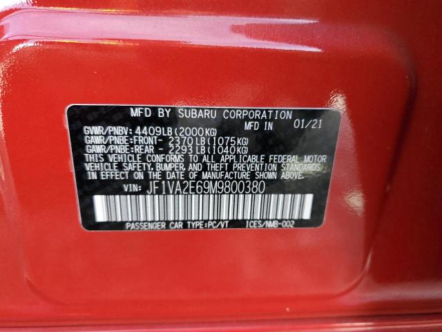 JF1VA2E69M9800380 Subaru Wrx Sti