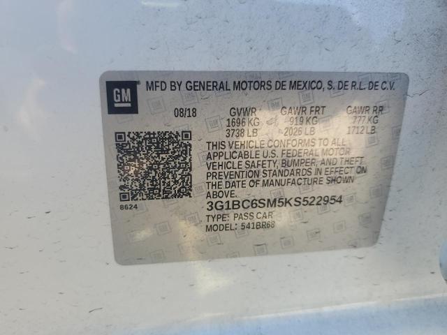 2019 CHEVROLET CRUZE LS - 3G1BC6SM5KS522954