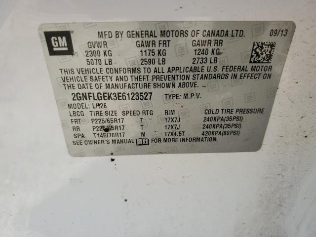 2GNFLGEK3E6123527 | 2014 CHEVROLET EQUINOX LT