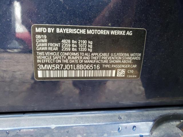 3MW5R7J01L8B06516 | 2020 BMW 330XI