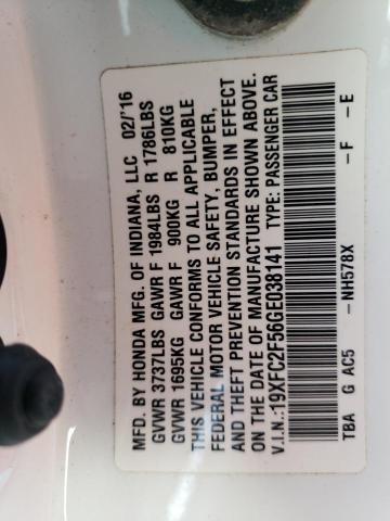 2016 HONDA CIVIC LX - 19XFC2F56GE038141