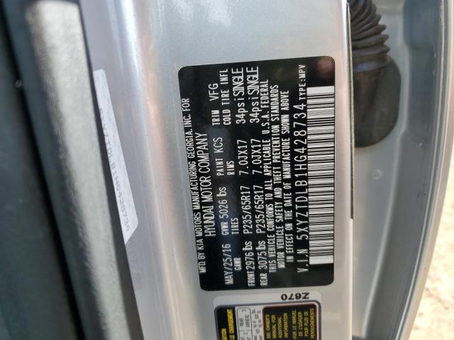 5XYZTDLB1HG428734 Hyundai SANTA FE SPORT