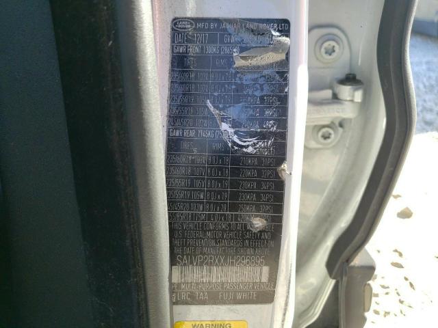 SALVP2RXXJH296895 Land Rover Range Rover Evoque Se
