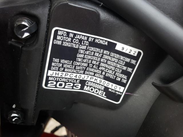 2023 HONDA CBR600 RA JH2PC40J7PK900101