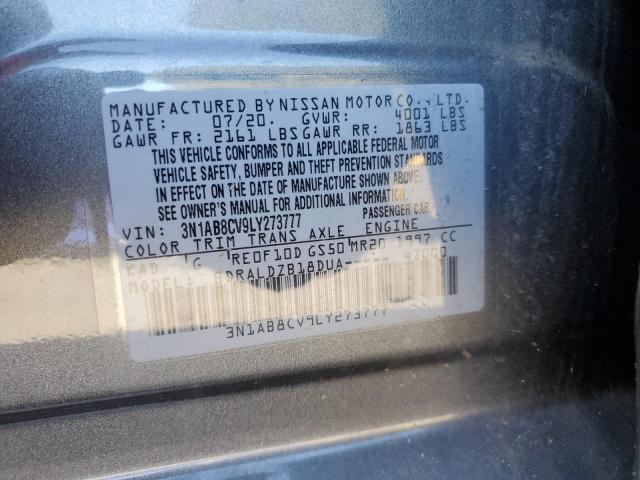 3N1AB8CV9LY273777 Nissan SENTRA SV