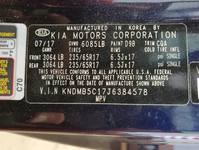 KNDMB5C17J6384578 KIA SEDONA LX