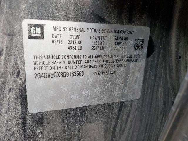2G4GV5GX8G9182560 Buick REGAL GS
