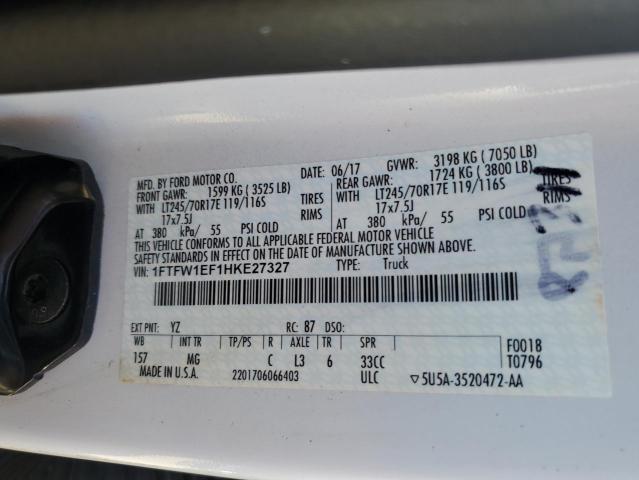 1FTFW1EF1HKE27327 Ford F150 Supercrew