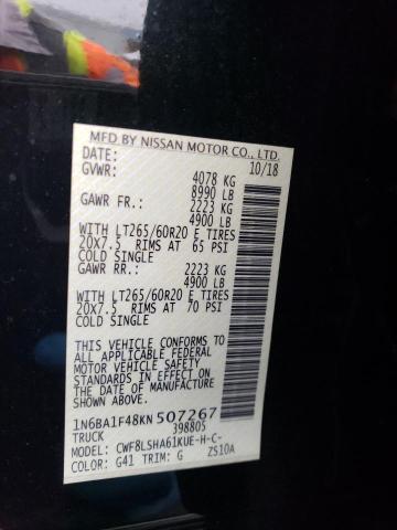 1N6BA1F48KN507267 Nissan Titan Xd Sl