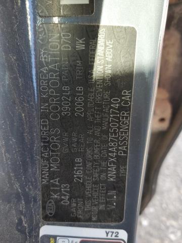 KNAFX4A87E5071740 KIA FORTE EX