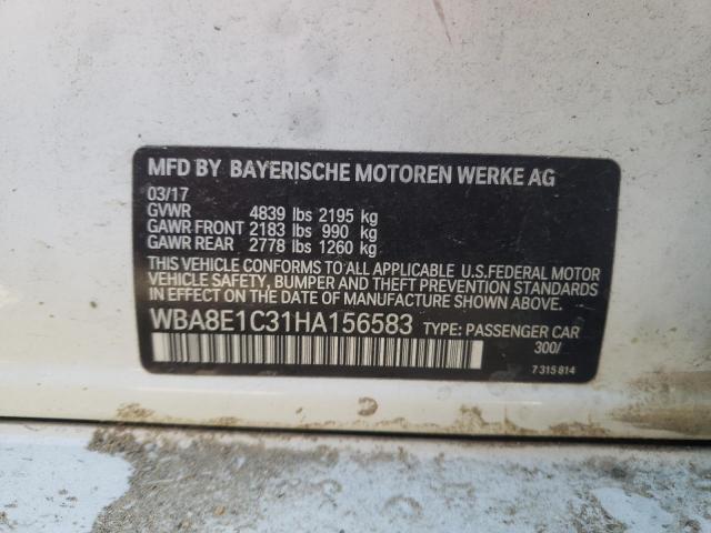 2017 BMW 330E - WBA8E1C31HA156583