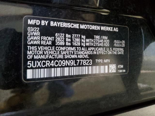 5UXCR4C09N9L77823 BMW X5 Sdrive 40i