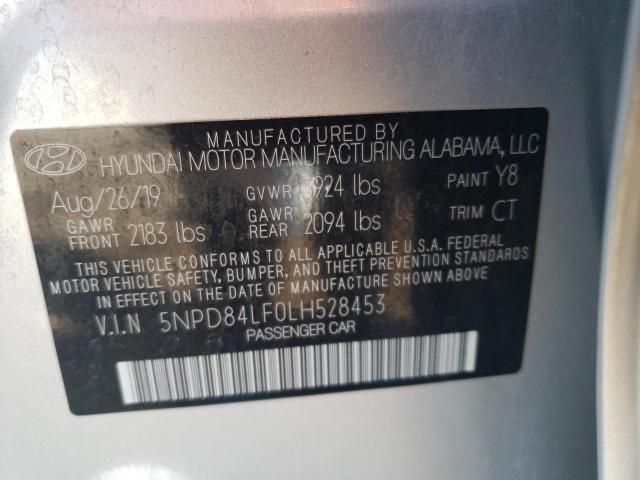 5NPD84LF0LH528453 Hyundai ELANTRA SEL