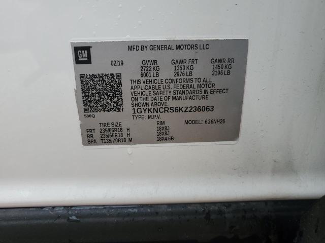 2019 CADILLAC XT5 LUXURY - 1GYKNCRS6KZ236063