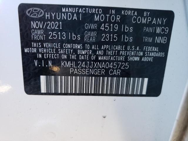 KMHL24JJXNA045725 Hyundai SONATA HYBRID